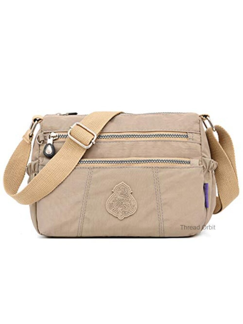 Waterproof Nylon Crossbody Messenger Bag with Multiple Pockets